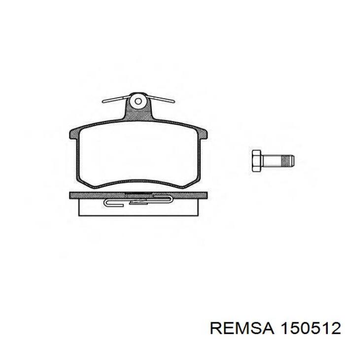 Задні гальмівні колодки Remsa 150512 ціна, від 32.13 USD
