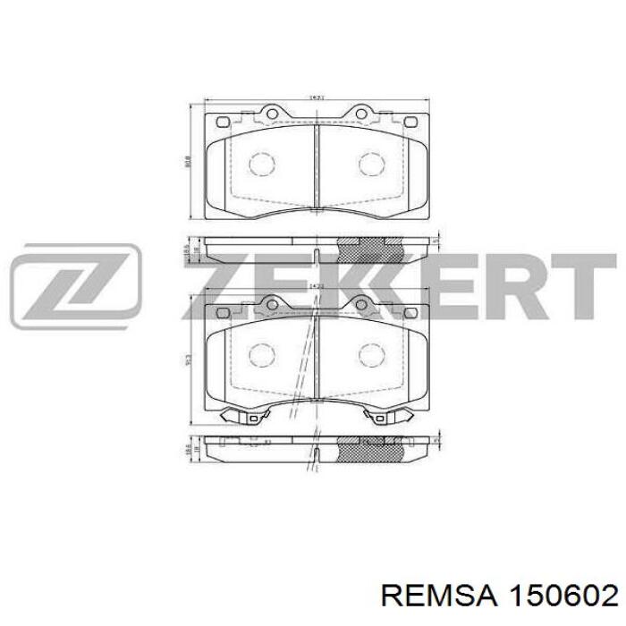 Гальмівні колодки Remsa 150602 ціна, від 34.17 USD