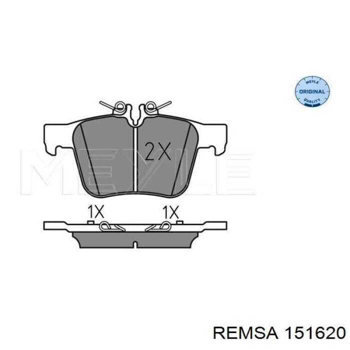 Задні гальмівні колодки Remsa 151620 ціна, від 25.91 USD