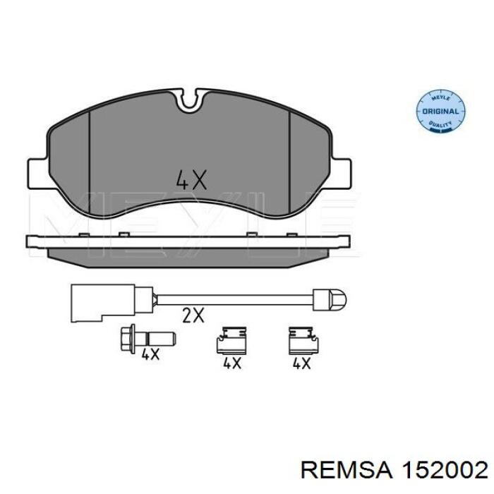 Купити 152002 Remsa Колодки гальмівні передні, дискові