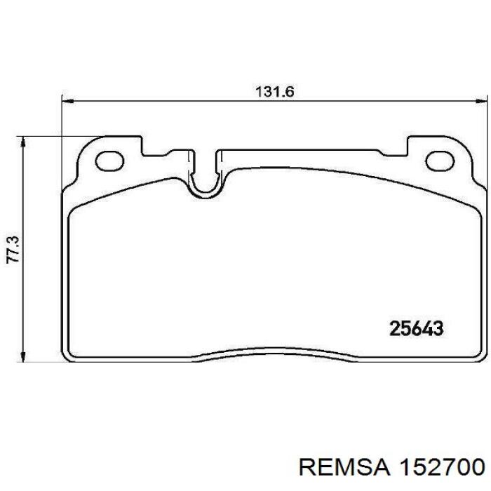 Гальмівні колодки Remsa 152700 ціна, від 48.84 USD