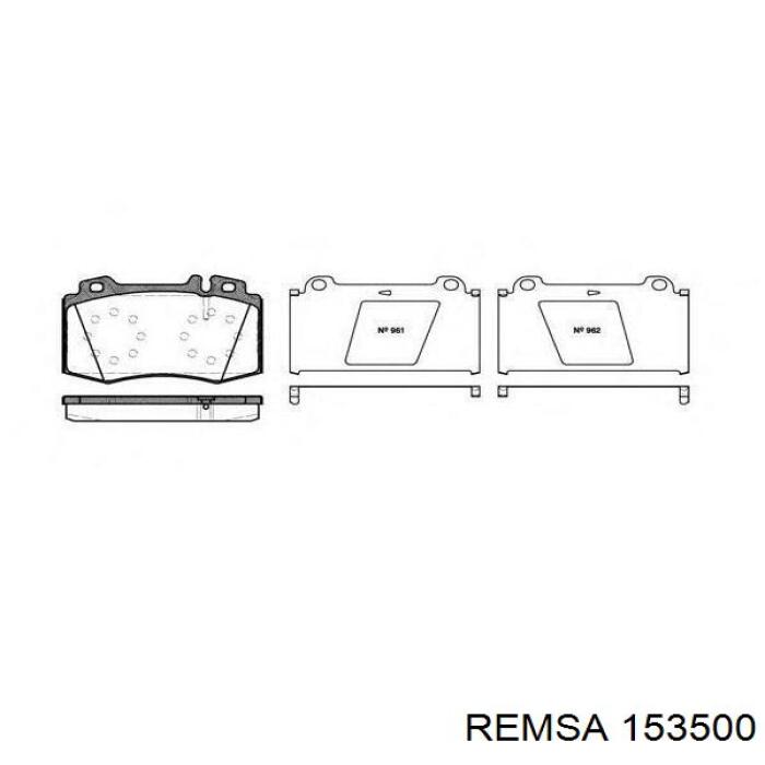 Задні дискові колодки Remsa 153500