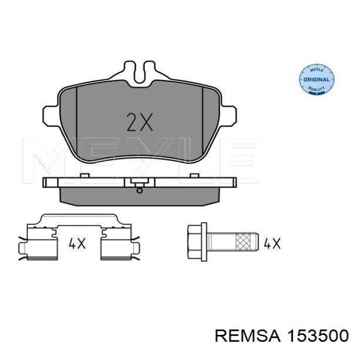 Задні гальмівні колодки Remsa 153500 ціна, від 30.13 USD