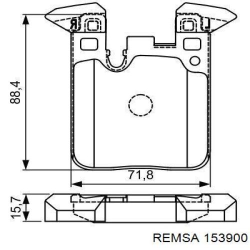 Задні дискові колодки Remsa 153900