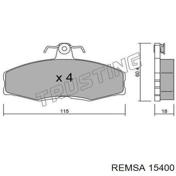15400 Remsa колодки гальмівні передні, дискові