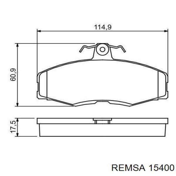 15400 Remsa Передні гальмівні колодки