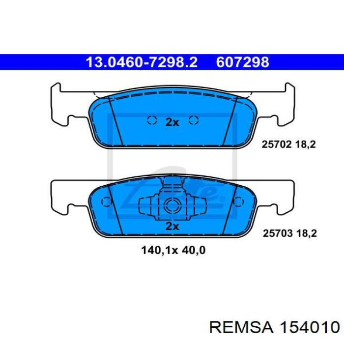 Гальмівні колодки Remsa 154010 ціна, від 20.74 USD