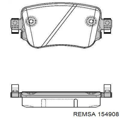 Купити 154908 Remsa Задні колодки