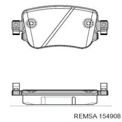 154908 Remsa колодки гальмові задні, дискові
