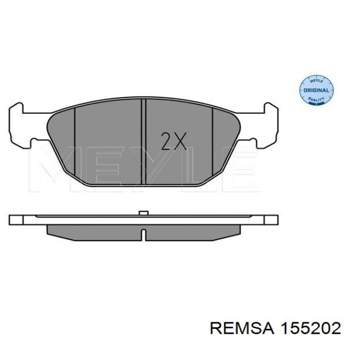 Колодки гальмівні передні, дискові 155202 Remsa