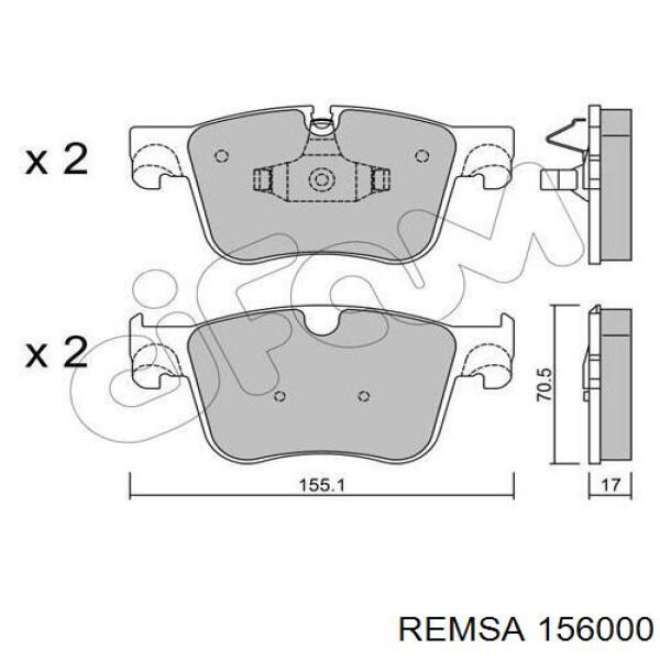 Гальмівні колодки Remsa 156000 ціна, від 31.50 USD