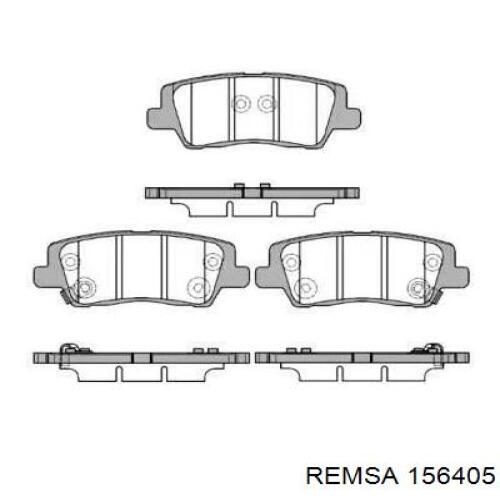 Колодки гальмові задні, дискові 156405 Remsa