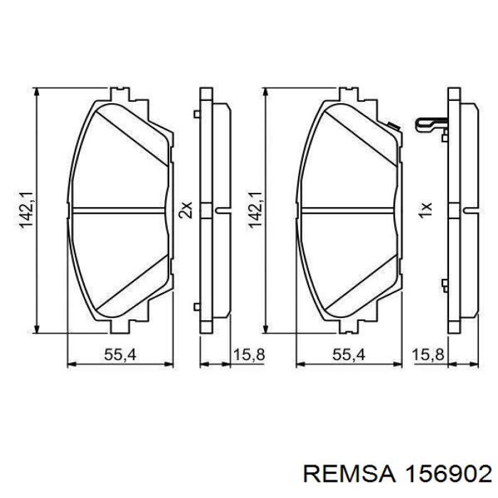 Гальмівні колодки Remsa 156902 ціна, від 26.55 USD