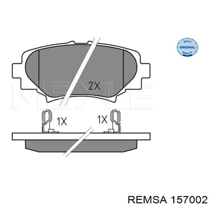 Купити 157002 Remsa Задні колодки