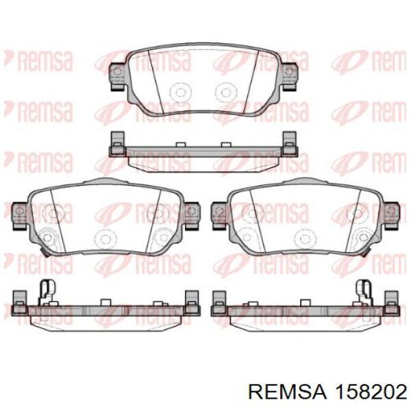 Колодки гальмові задні, дискові 158202 Remsa