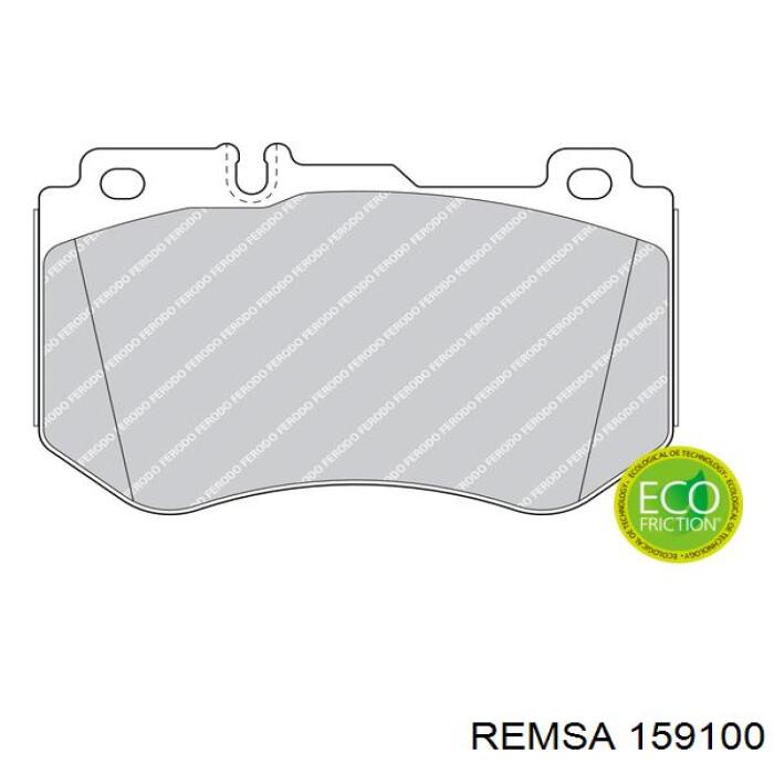 Передні тормозні колодки 159100 Remsa