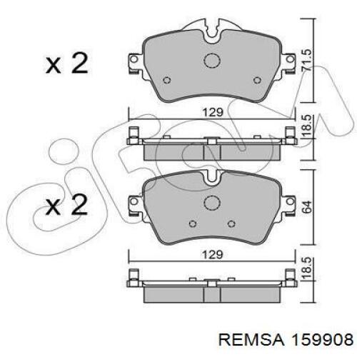 Гальмівні колодки Remsa 159908 ціна, від 35.04 USD