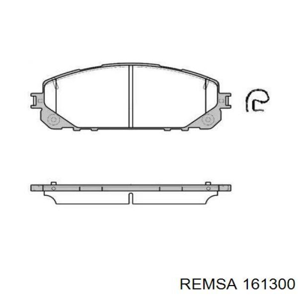 Колодки гальмівні передні, дискові 161300 Remsa