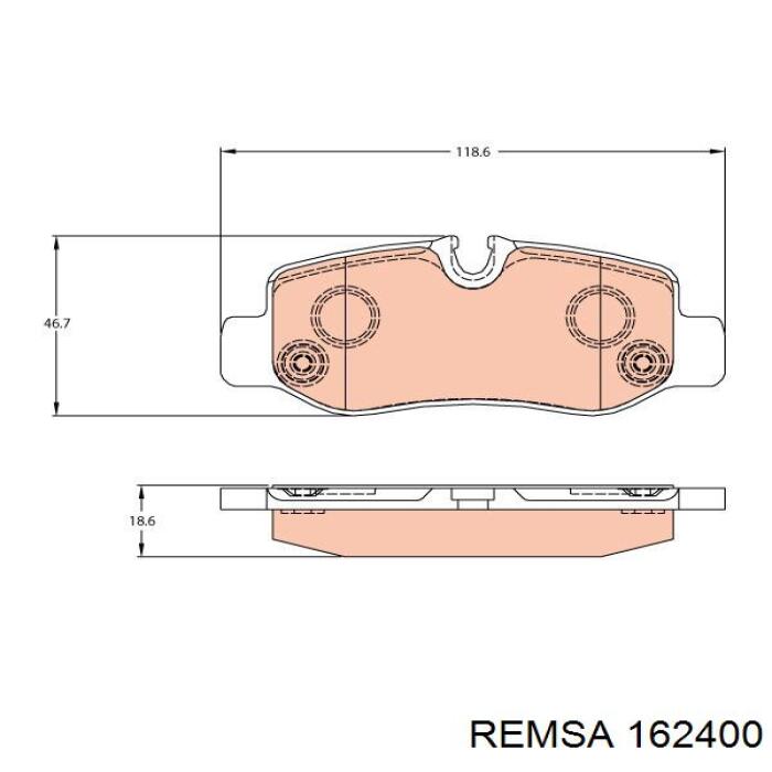 Купити 162400 Remsa Задні колодки