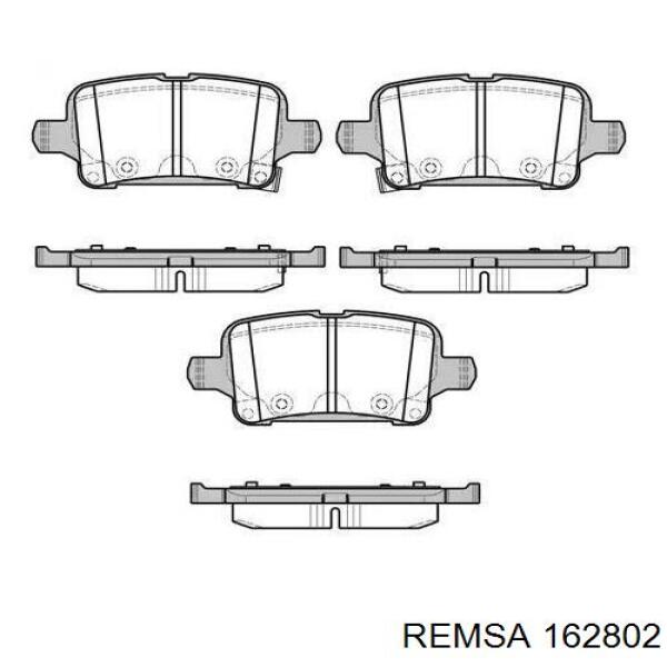Задні гальмівні колодки Remsa 162802 ціна, від 22.93 USD