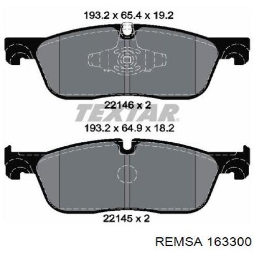 Гальмівні колодки Remsa 163300 ціна, від 38.48 USD