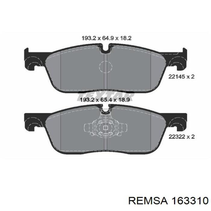 Тормозні колодки Remsa 163310