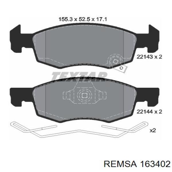 Гальмівні колодки Remsa 163402 ціна, від 28.36 USD