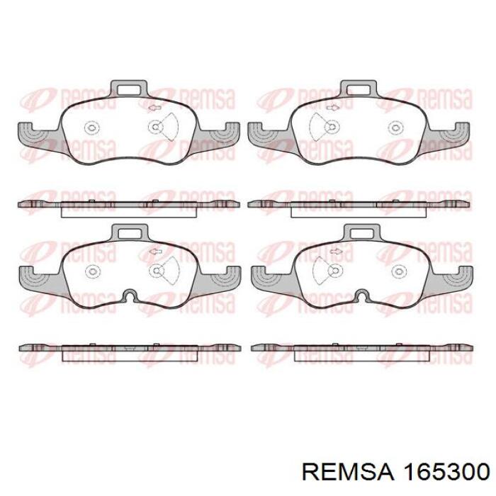 Колодки гальмівні передні, дискові 165300 Remsa