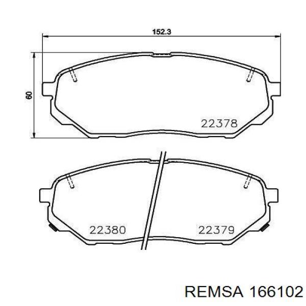 Гальмівні колодки Remsa 166102 ціна, від 29.96 USD