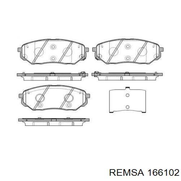 Передні тормозні колодки 166102 Remsa