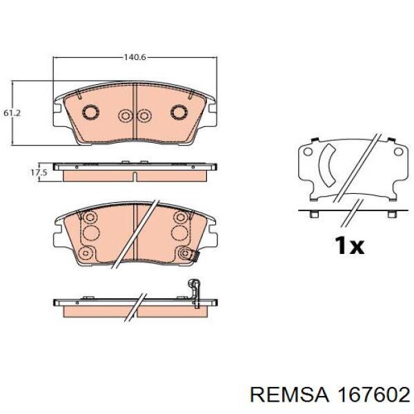 Передні тормозні колодки B111497 Denckermann