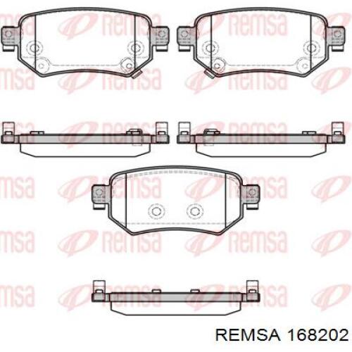 Колодки гальмові задні, дискові 168202 Remsa