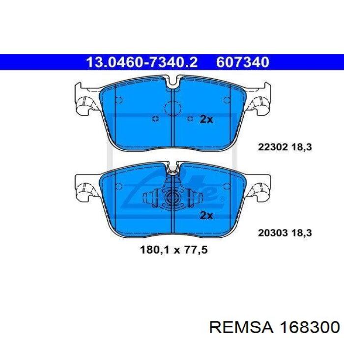 168300 Remsa Передні гальмівні колодки