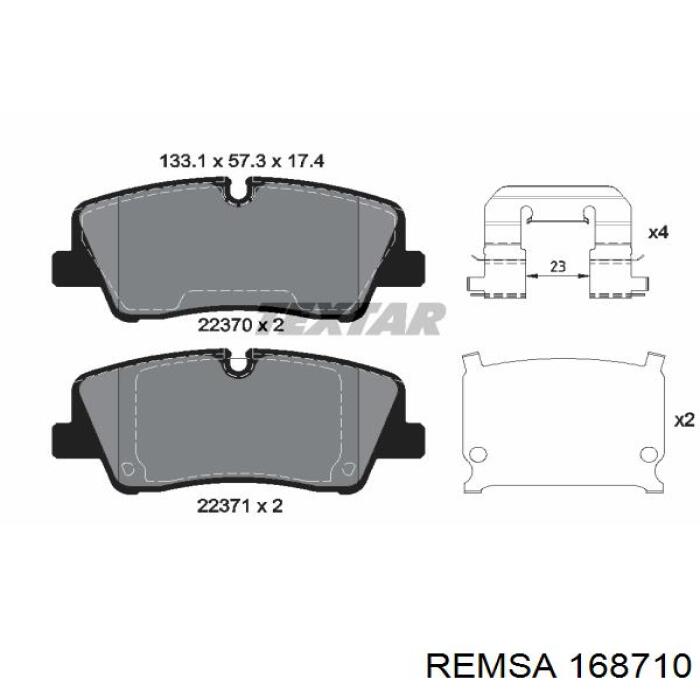 Задні гальмівні колодки Remsa 168710 ціна, від 32.97 USD