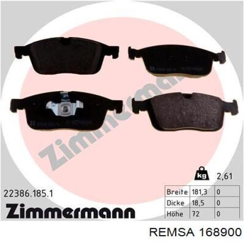 Гальмівні колодки Remsa 168900 ціна, від 34.56 USD