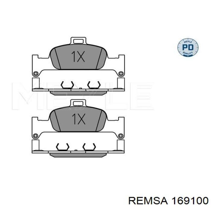 Колодки гальмівні передні, дискові 169100 Remsa