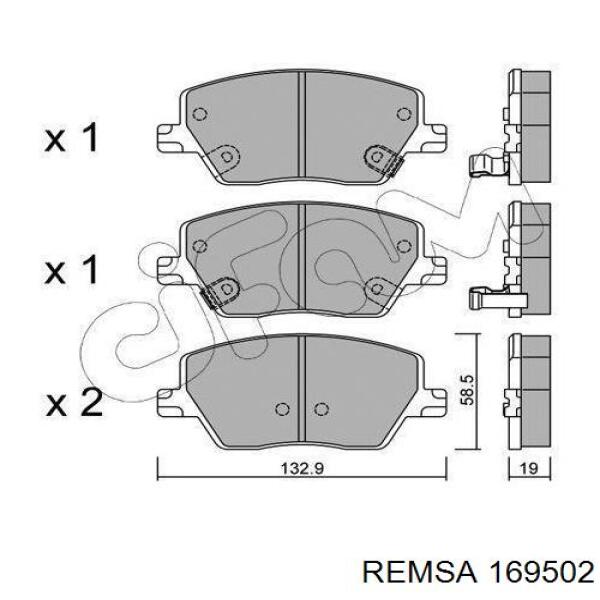 Гальмівні колодки Remsa 169502 ціна, від 28.07 USD