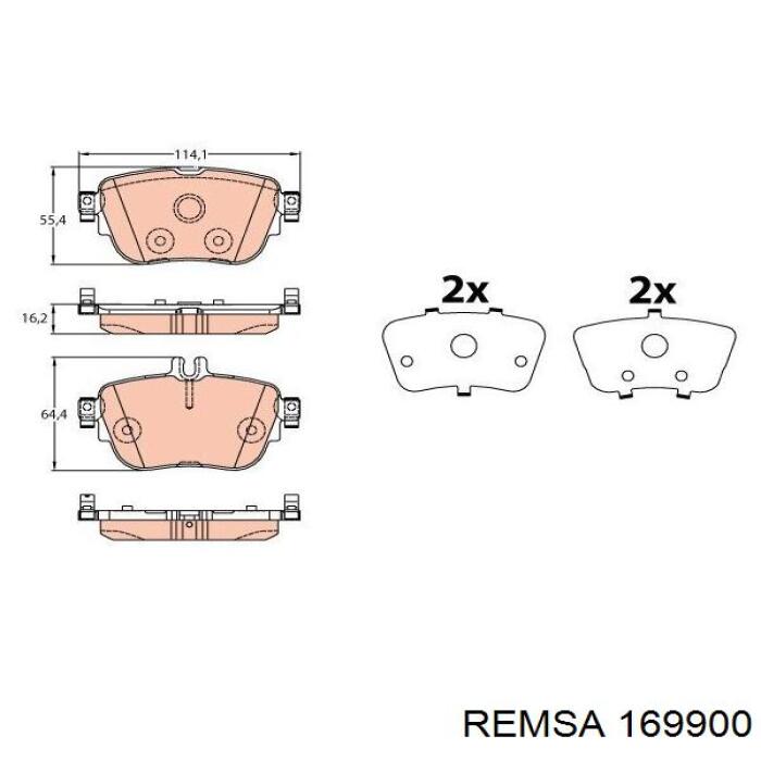 Гальмівні колодки Remsa 169900 ціна, від 26.75 USD