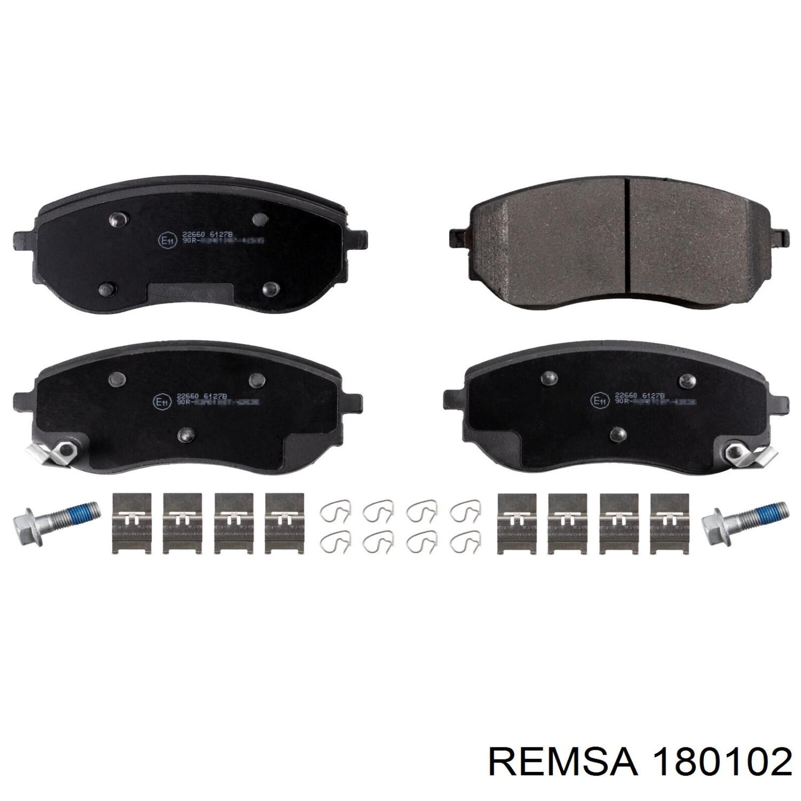 180102 Remsa колодки гальмівні передні, дискові