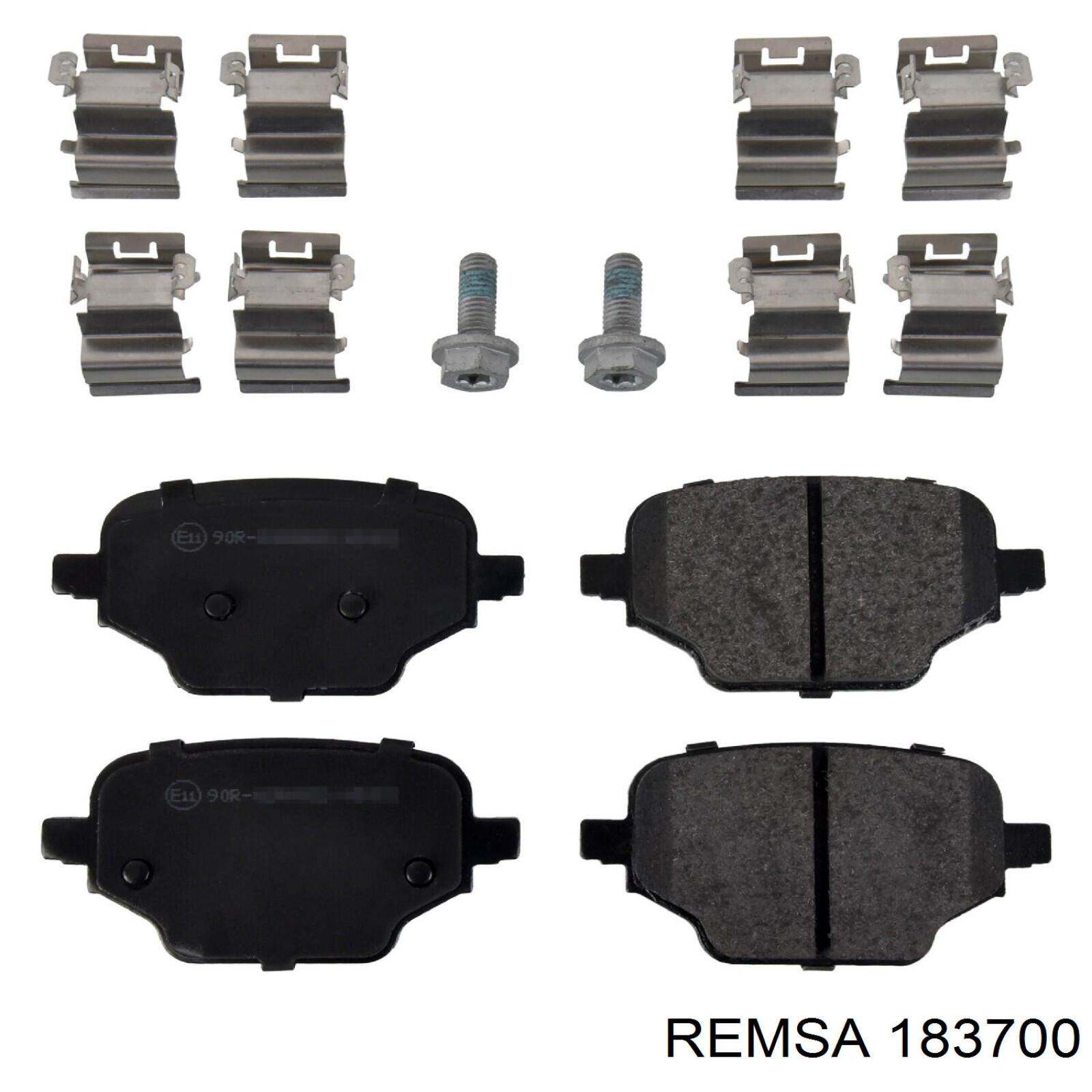 Колодки гальмові задні, дискові 183700 Remsa