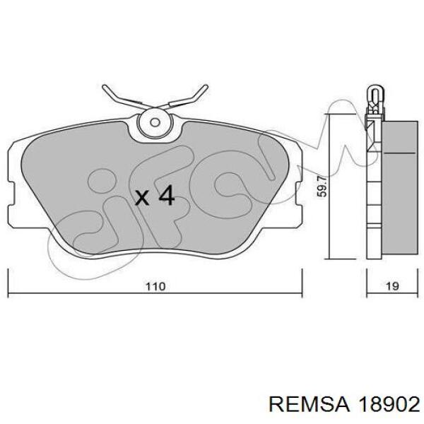 Гальмівні колодки Remsa 18902 ціна, від 25.10 USD