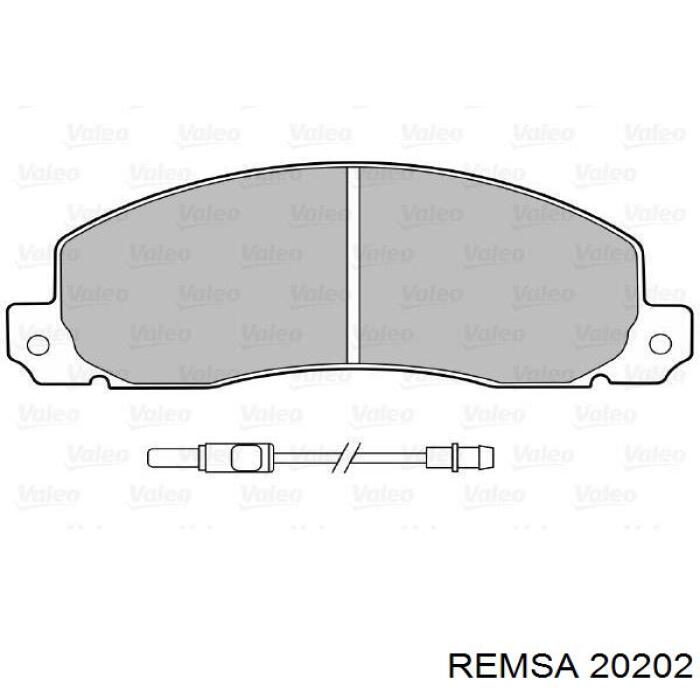 Колодки гальмівні передні, дискові 20202 Remsa