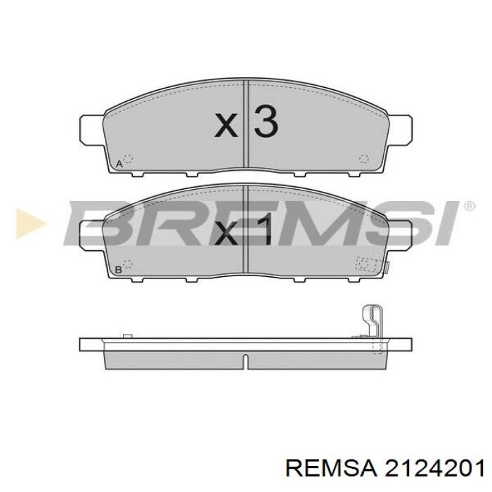 Тормозні колодки Remsa 2124201