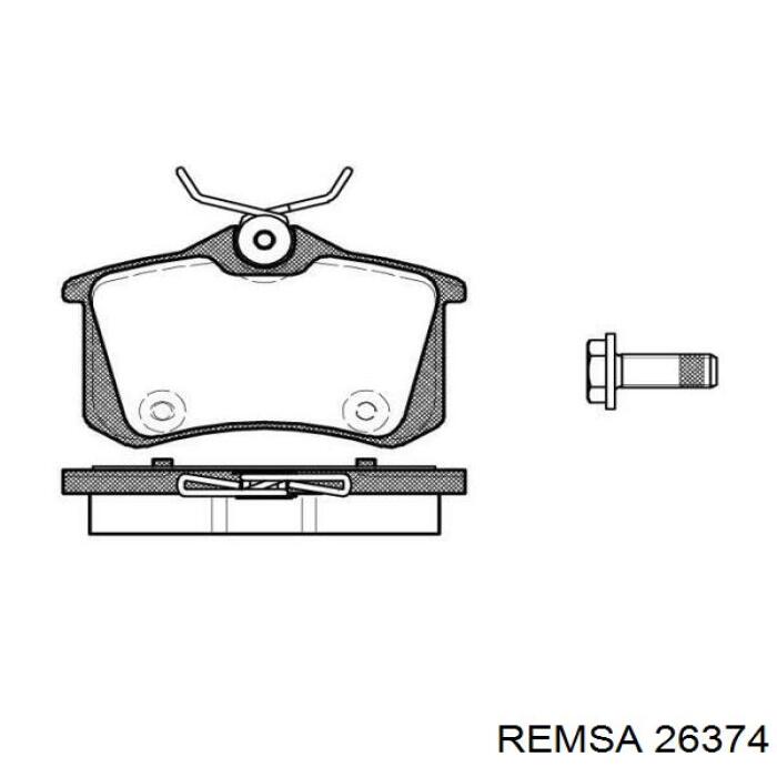 26374 Remsa Колодки гальмівні задні, дискові