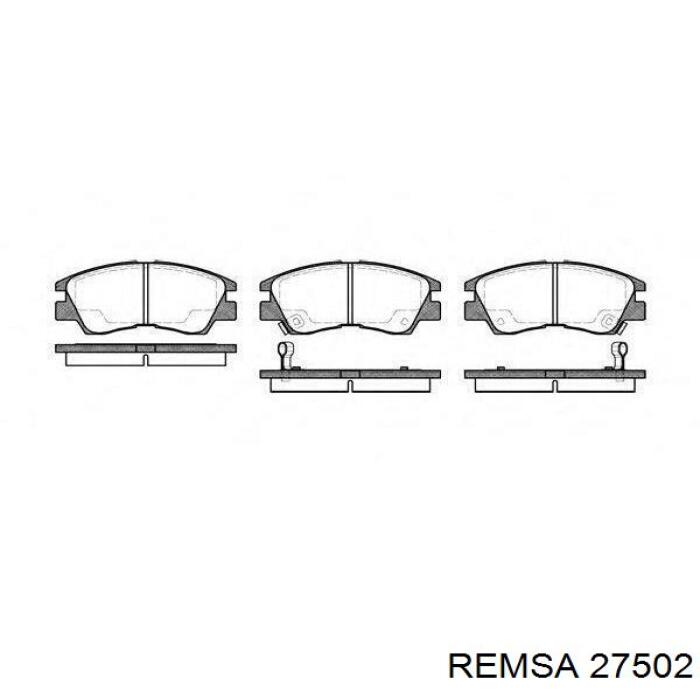 27502 Remsa колодки гальмівні передні, дискові