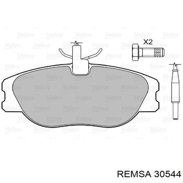Передні тормозні колодки 30544 Remsa