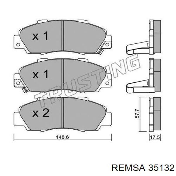35132 Remsa колодки гальмівні передні, дискові