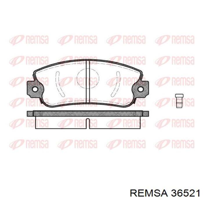 Колодки гальмові задні, дискові 36521 Remsa