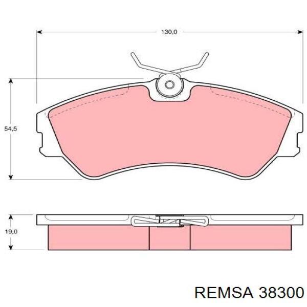 38300 Remsa колодки гальмівні передні, дискові
