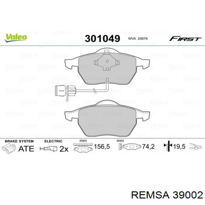 Гальмівні колодки Remsa 39002 ціна, від 22.60 USD